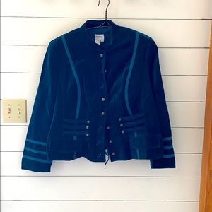 Velvet military style blazer